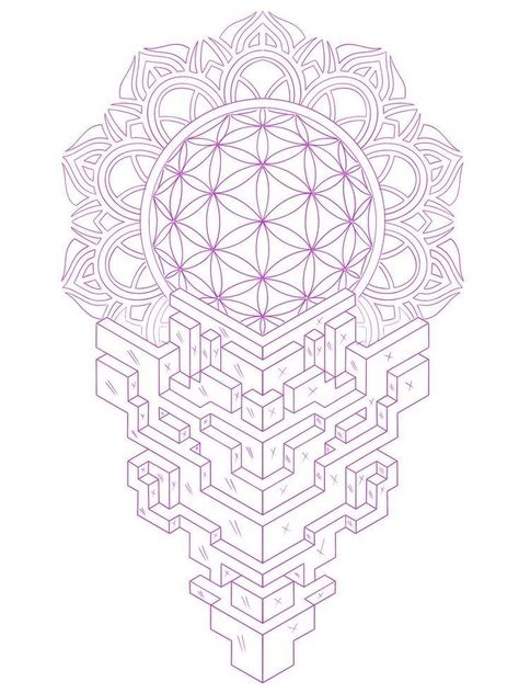 Geometric Tattoo Stencil, Geometric Tattoo Sleeve Designs, Flower Of Life Tattoo, Dr Woo, Geometric Mandala Tattoo, Geometric Sleeve Tattoo, Sacred Geometry Patterns, Dot Tattoos, Sacred Geometry Tattoo