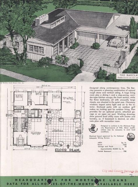 1950 House Plans, Mcm House Plans, Sims 4 Small House, Small House Floorplan, Home Decor Ideas Vintage, Vintage Home Decor Ideas, Vintage Home Interior, Vintage Floor Plans, Mid Century Modern House Plans