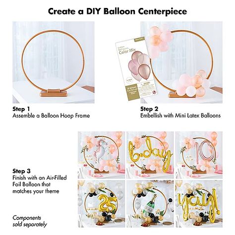 Balloon Hoop, Hoop Frame, Balloon Display, Diy Balloon Decorations, Rose Gold Balloons, Balloon Shop, Balloon Delivery, Large Balloons, Party Kits