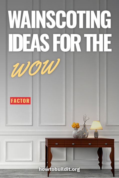 Wainscoting Ideas For The WOW Factor | How To Build It Painted Wainscoting Ideas, Painted Wainscoting Ideas Color Schemes, Dark Wainscoting Ideas, Wall Wainscoting Ideas, Modern Wainscoting Ideas, Wainscoting Ideas, Installing Wainscoting, Wainscoting Wall, Painted Wainscoting