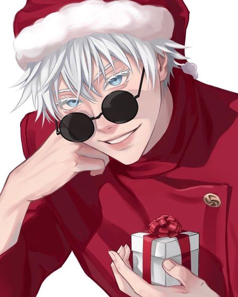 Gojo Satoru Christmas, Gojo Christmas, Jjk X Yn, Gojo Sensei, Perfect Husband, Ju Jitsu, Anime Christmas, Cool Anime Guys, Christmas Icons