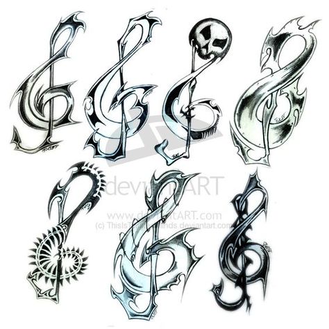 Clef Tattoo, Music Notes Drawing, Music Notes Tattoo, Tattoo Music, Neotraditional Tattoo, Music Note Tattoo, Music Tattoo Designs, Note Tattoo, Music Drawings