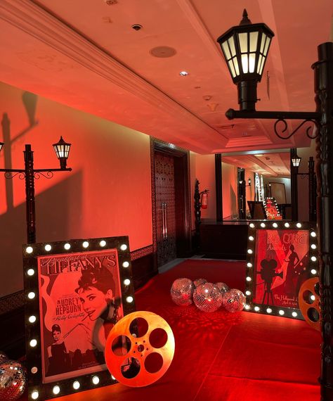 “Red carpet vibes, all night long. 🌟 Event production @gmseventplanner Event stylist @pinkflairbynish Venue @hyattregencyludhiana #celebration #oscarnight #events #decoration #reelsindia #reelsinstagram #reelsindia #hollywoodnight #redcarpet [oscar night decor , events, decoration ideas , events Red Carpet Movie Premiere Party, Oscar Theme Centerpieces, Speed Dating Event Decorations, Red Carpet Theme Sweet 16, Red Carpet Prom Theme Decoration, Oscars Prom Theme, Hollywood Party Aesthetic, Oscar’s Party, Gala Themes Ideas Events