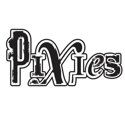 Pixies Band, Pixie Tattoo, Punk Logo, Band Logo Design, The Pixies, Funny Vinyl Decals, Music Festival Poster, Pixies Fairies, Hard Rock Hotel