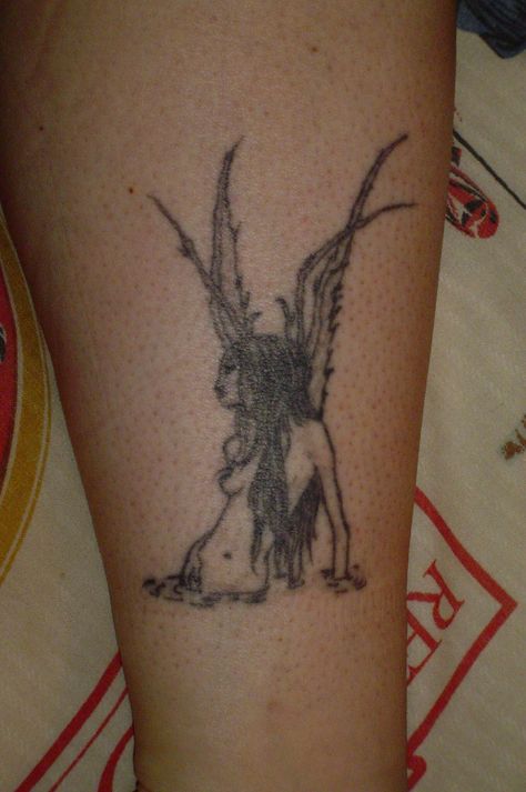 Brian Froud Tattoo, Water Fairy Tattoo, Faerie Tattoos, Water Fairy Art, Nymph Tattoo, Faerie Tattoo, Pixie Tattoo, Borboleta Tattoo, Emo Tattoos