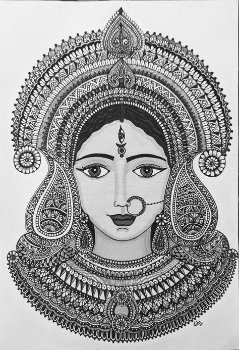 Mandala Art Durga Mandala Art, Devi Drawing, Bruce Lee Pictures, Durga Devi, Goddess Durga, Devi Durga, Fall Family Photos, Mandala Design Art, Creative Painting