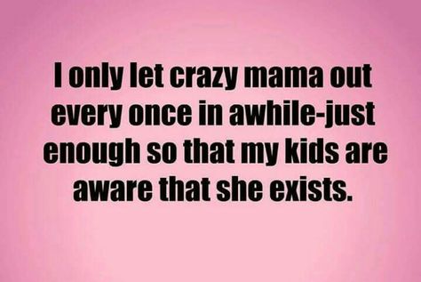 Crazy mom Mom Memes, Mommy Life, Parenting Humor, E Card, Mom Quotes, Mom Humor, Bones Funny, The Words, Mantra