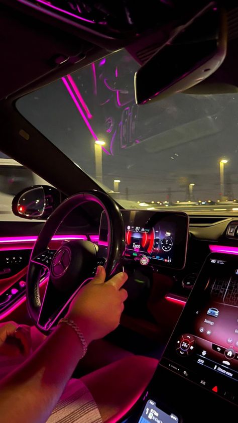 Pink Old Car, Car Interior Pink, Pink Car Wrap, Fluffy Steering Wheel Cover, Fluffy Steering Wheel, Pink Mercedes, Pink Bmw, Pink Car Interior, Pink Ferrari