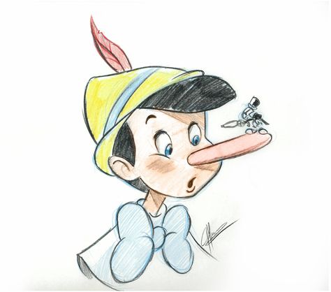 Draw Pinocchio, Pinocchio Disney, Disney Youtube, Rough Sketches, No Lie, Pixar Characters, Disney Addict, Old Disney, Pinocchio