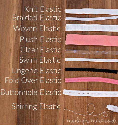 Elastics 101 Elastic For Sewing, Diy Elastic, Teaching Sewing, Sewing Equipment, Sewing Elastic, Sewing Tutorials Clothes, Fashion Sewing Tutorials, Beginner Sewing Projects Easy, Sewing Stitches