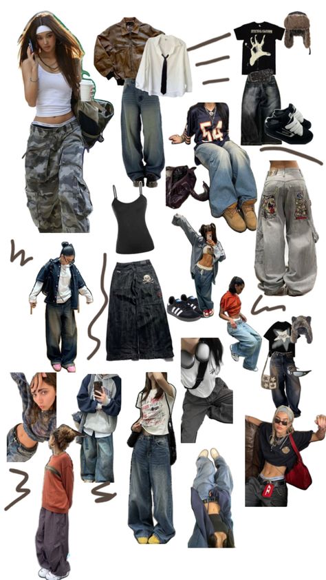 Street style y2k ahs skater Skater Girl Outfits 90's, Cute Shein Clothes, Ahs Clothes, Cool Baggy Jeans, Outfits With Ties, Oregon Outfits, Outfit Inspirations For Teens, Ahs Outfits, Street Style Y2k