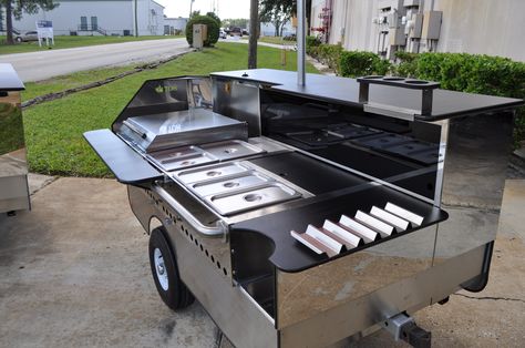 Trailer Grill, Food Cart Business, Foodtrucks Ideas, Taco Cart, Bbq Smoker Trailer, Coffee Food Truck, Bike Food, Mobile Food Cart, Hot Dog Bar