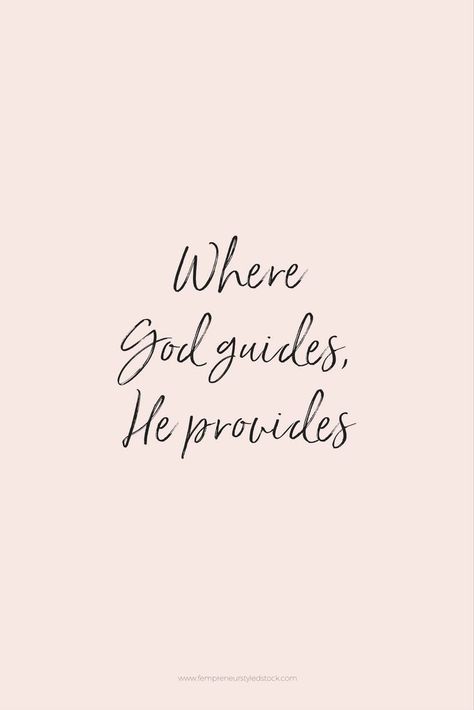 Where God guides, He provides. Where God Guides He Provides, Scripture Quotes, Verse Quotes, Bible Verses Quotes, Jesus Quotes, Quotes About God, Way Of Life, Faith Quotes, The Words