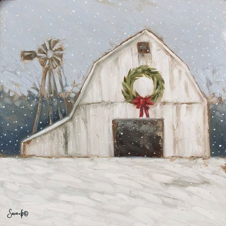 Christmas Barn, Barn Painting, Nature Posters, Wall Art Plaques, Stupell Industries, Christmas Paintings, Christmas Watercolor, Canvas Home, The Holiday Aisle