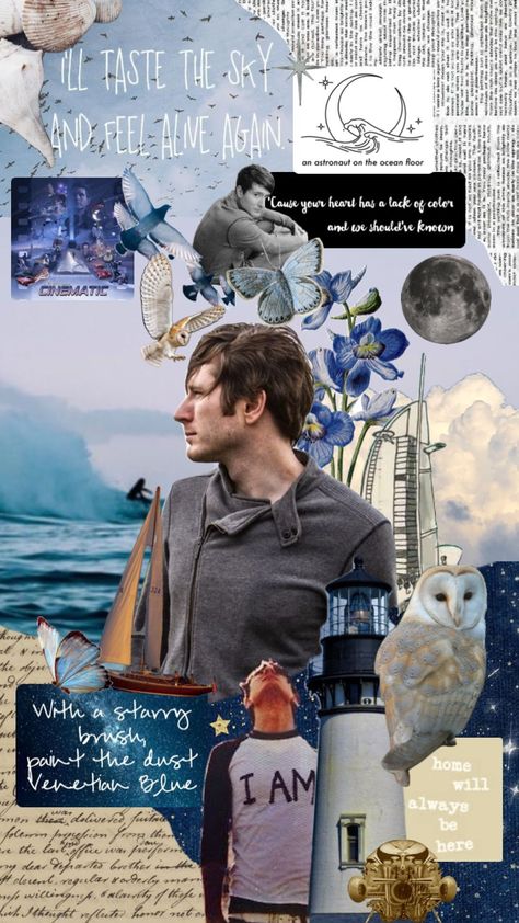 owl city #owlcity #ocean #stars #lyrics #vibes #space #nautical #blueaesthetic #bluecollage #adamyoung #blue #birds #owls #vintage Owl City Lyrics, Ocean Stars, Adam Young, Owl City, Pooh Quotes, Blue Birds, Indie Rock, Blue Aesthetic, Owls