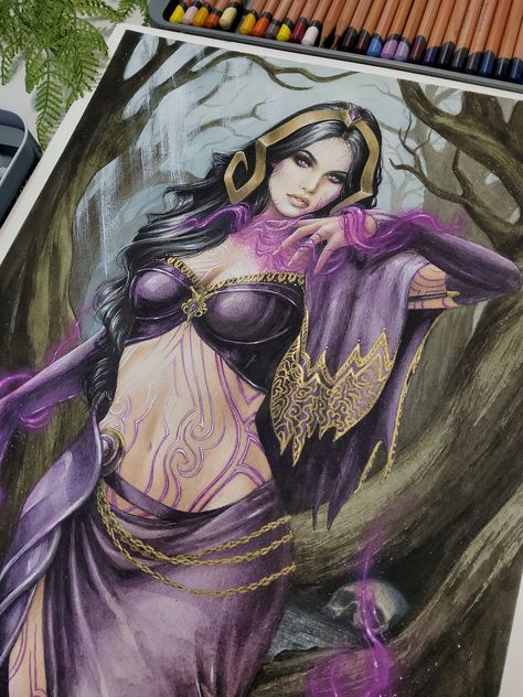 Liliana Vess, on ArtStation at https://www.artstation.com/artwork/Qne9y8 Liliana Character, Liliana Dragon Age, Liliana Vess Fan Art, Liliana Vess Art, Liliana Vess, Magic The Gathering Art Illustrations, Mtg Liliana Art, Mtg Liliana, Magic The Gathering