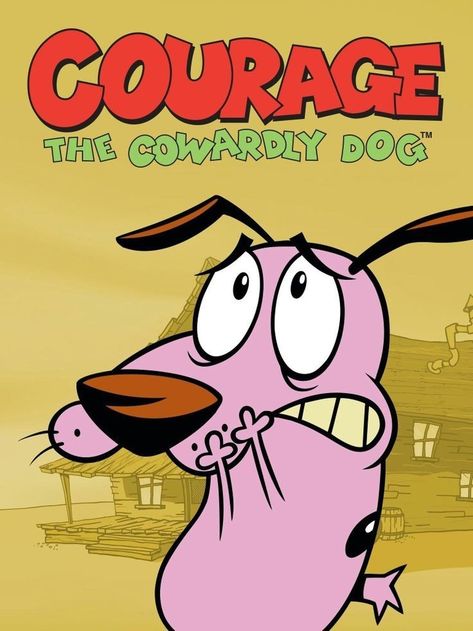 ❤️ Courage The Cowardly Dog, Cowardly Dog, 90s Cartoons, Cartoon Posters, Dog Poster, Dog Wallpaper, Old Cartoons, Pink Dog, Classic Cartoons