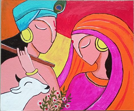 Inspired by Shivangi Sah Shivangi Sah Painting, Radha Krishna Abstract Painting, Krishna Abstract Painting, Radha Krishna Abstract, Shivangi Sah, Krishna Abstract, Mandala Arts, Friend Wallpaper, Best Friend Wallpaper