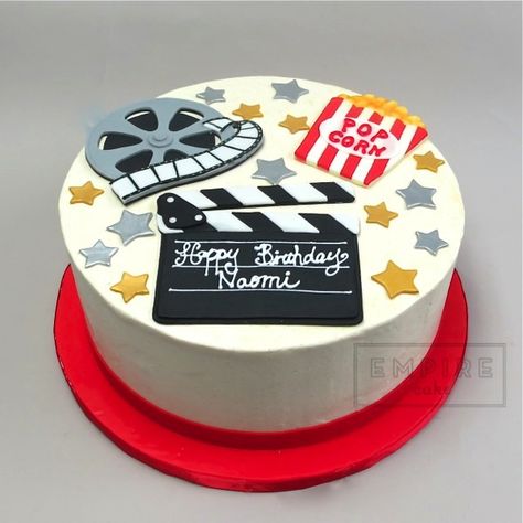 Movie Theme Cake, Theatre Cake, Film Cake, First Birthday Cupcakes, Movie Night Birthday Party, Movie Cakes, Movie Birthday Party, Movie Themed Party, Movie Birthday