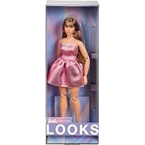 Barbie Looks Dolls, Barbie Malibu, Modern Y2k, Barbie Signature, Pink Strapless Dress, How To Cut Bangs, Barbie Dress Fashion, Shimmer Dress, Barbie Fashionista