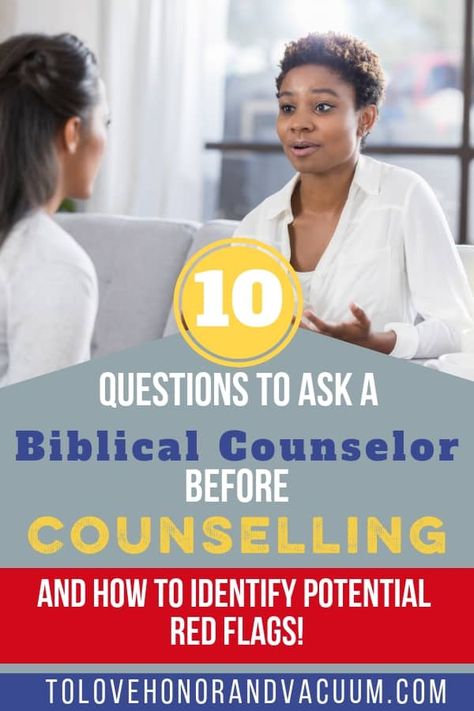 10 Questions to Ask a Biblical Counsellor to Make sure They're Safe | There's a difference between biblical counsellors and licensed Christian counsellors #counselling #counseling #marriagecounselling #biblicalcounselling #nouethticcounselling #church #churchfamily #spiritualabuse #ToLoveHonorandVacuum Pastoral Counseling, Counseling Session, Biblical Counseling, How To Handle Conflict, Resolving Conflict, Marital Counseling, Passionate Couples, Christian Counseling, Psychology Disorders