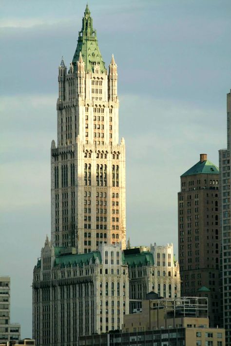 Woolworth Building – Gilsanz Murray Steficek Woolworth Building, New York Architecture, Tall Buildings, Vintage Architecture, Skyscraper Architecture, Art Deco Buildings, Amazing Buildings, Art Deco Architecture, Financial District