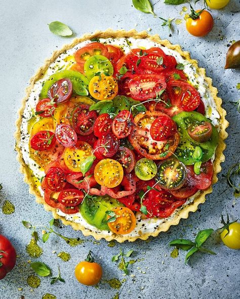 Ricotta Tomato, Ricotta Tart, Pizza Fritta, Tomato Tart, Delicious Magazine, Savory Tart, Addison Rae, Tomato Recipes, Tart Recipes