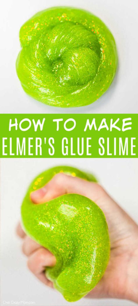 Elmer's glue slime is super easy and fun. We make it even easier and show you how to make it 3 different ways. Learn how to make slime with elmer's glue. Elmers Glue Slime, Slime With Elmers Glue, Ways To Make Slime, Basic Slime Recipe, How To Make Glue, Elmers Glue, Clear Glue Slime, Fluffy Slime Recipe, Glue Slime