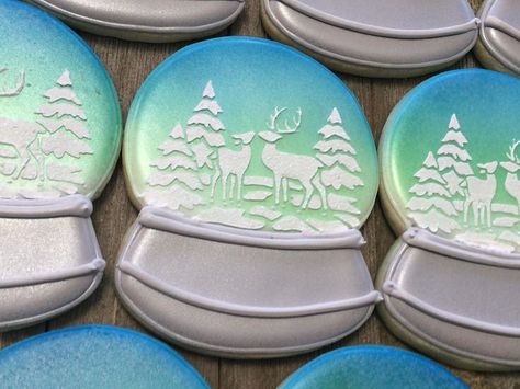 Globe Cookies, Snowglobe Cookies, Iced Christmas Cookies, Cutout Cookie, Snow Globe Christmas, Cookie Decoration, Crazy Cookies, One Smart Cookie, Iced Sugar Cookies