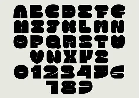 Jazlyn Fung’s charming typeface Happy Fat Font is a manifesto for body positivity Thick Fonts, Curvy Font, Artsy Fonts, Chunky Font, Fat Font, Text Types, Graffiti Font, Typography Layout, Graphic Design Fonts