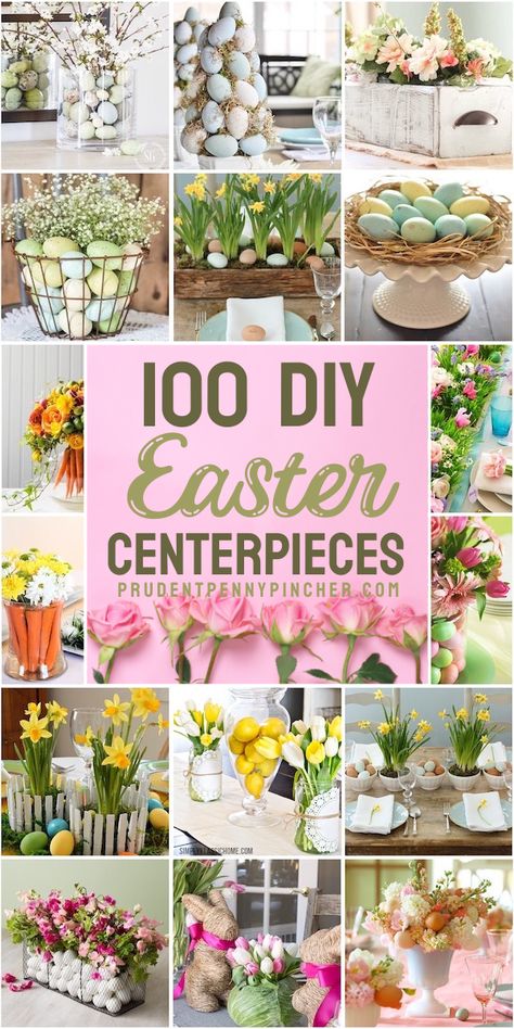 Brighten up your table for Spring with one of these elegant DIY Easter centerpieces. From rustic to farmhouse centerpiece ideas, there's a lot of inspiration for Easter table decorations. Diy Easter Centerpieces, Easter Centerpieces Diy, Diy Osterschmuck, Spring Floral Arrangements, Easter Tablescapes, Easter Floral, Easter Decorations Outdoor, Easter Decorations Diy Easy, Easter Crafts Diy