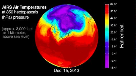 This polar vortex graphic is the most upsetting map of the winter California Institute Of Technology, Polar Vortex, Nasa Jpl, Big Chill, Scary Places, Sea Level, Interesting Stuff, Astronomy, Nasa