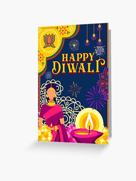 Diwali Card Design, Greeting Card For Diwali, Diwali Hampers, Diwali Card, Diwali Greeting, Diwali Greeting Cards, Happy Birthday Template, Diwali Greetings, Diwali Craft