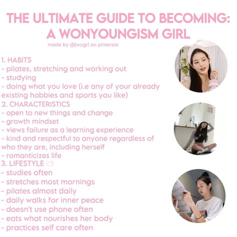 Wongyoungnisim Tips, Wonyoungism Stretch, Wonyoungism Motivate, Wonyoungism Journal, Wongyoungnisim Routine, What Is Wonyoungism, Wonyoungism Glow Up, How To Start Wonyoungism, Wonyoungism Affirmations