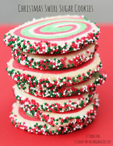 Christmas Swirl Sugar Cookies Swirl Sugar Cookies, Jul Kaka, Swirl Cookies, Recipes Gourmet, Best Christmas Cookie Recipe, Christmas Neighbor, Neighbor Christmas Gifts, Christmas Cookie Exchange, Recipes Delicious