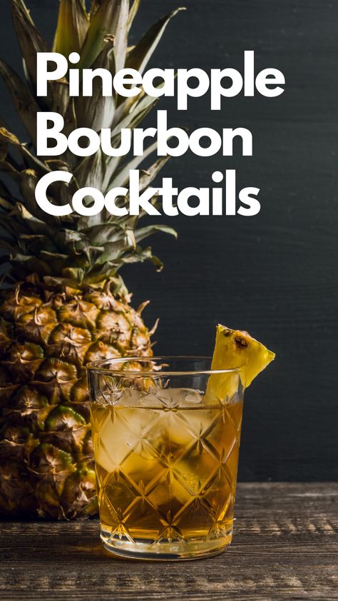 Pineapple Bourbon Cocktails Burbon Drinks, Bourbon Drinks Recipes, Maple Cocktail, Bourbon Punch, Tropical Drink Recipes, Bourbon Sour, Bourbon Cocktail Recipe, Bourbon Cherries, Bourbon Recipes