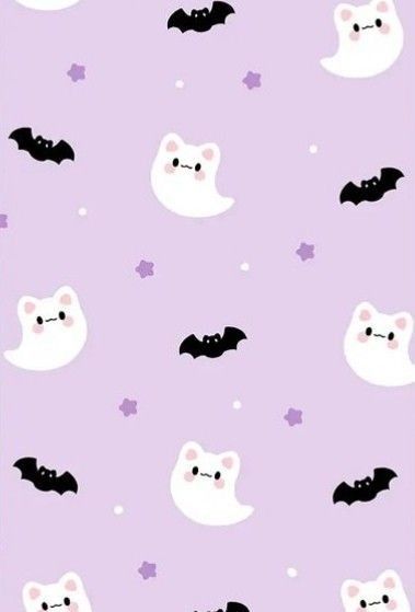 Kawaii Spooky Wallpaper, Halloween Kawaii Wallpaper, Kawaii Halloween Wallpaper, Halloween Illustration Cute, Cute Witchy Wallpaper, Pastel Halloween Wallpaper, Wiccan Aesthetic, Spooky Wallpapers, Aesthetic Spider