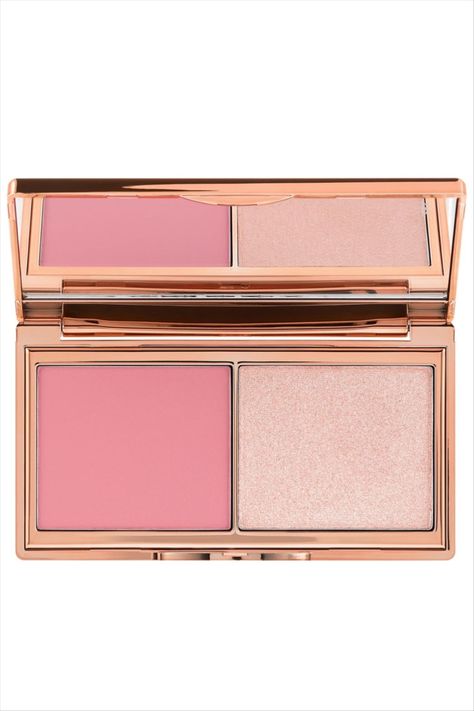 Charlotte Tilbury Makeup Looks, Charlotte Tilbury Mini, Powdered Eyeliner, Glow Face, Lip Filler, Blush On Cheeks, Pink Cosmetics, Cupids Bow, Face Palette