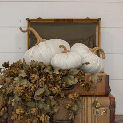 FALL BLUE HARVEST | Shop Sales Events Antique Farmhouse Parisian Fall Decor, Fall Blessings, Fall Dec, Light Autumn, Pumpkin Fabric, Autumn Farmhouse, Vintage Fall Decor, Blue Harvest, Harvest Decor