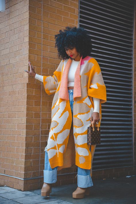 Plus Size Alt Work Outfits, Nubian Style, Loose Playsuit, Fall Outfits Black Women, Sweenee Style, Kimono Outfits, Afrocentric Fashion, Mode Kimono, Look Casual Chic