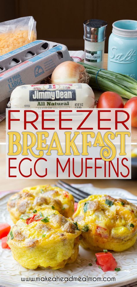 Freezable Breakfast, Freezer Breakfast Meals, Egg Muffins Breakfast Healthy, Breakfast Egg Muffins, Best Freezer Meals, Egg Muffins Recipe, Healthy Egg Breakfast, Egg Muffins Breakfast, Frozen Breakfast