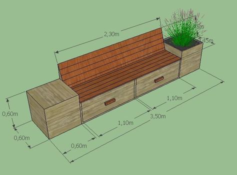 Garden Bench Seating, Terrace Garden Design, Backyard Seating, Home Garden Design, Outdoor Gardens Design, Terrace Design, Backyard Garden Design, Garden Seating, Wooden Bench