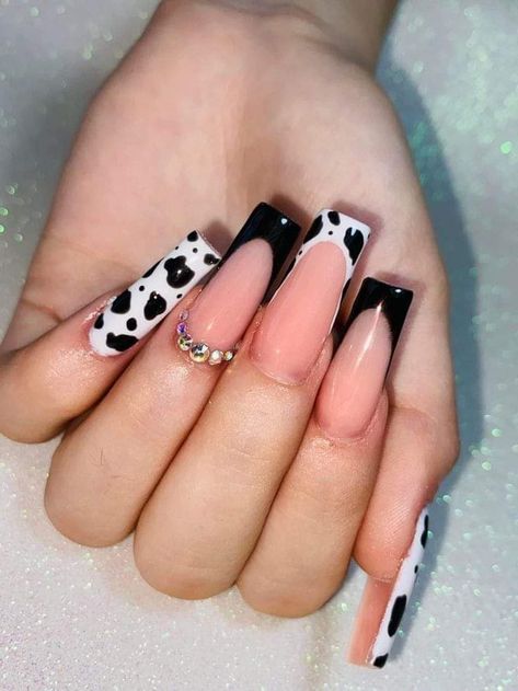 Nail Ideas Long, Quartz Nails, Nails Inspired, Cow Nails, Light Pink Nails, Nails Cute, Nail It, Love Energy, Best Nail