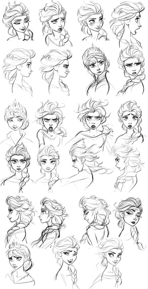 Frozen Concept Art, Disney Style Drawing, Bloodborne Concept Art, Concept Art Landscape, Disney Art Style, Elsa Art, Egypt Concept Art, Expression Sheet, Drawing Face Expressions