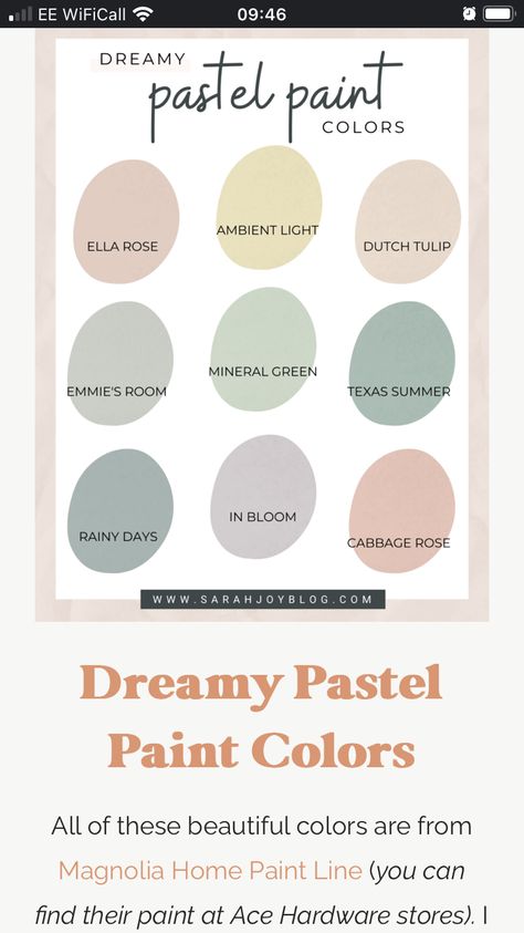 Pastel Paint Colors, Magnolia Homes Paint, Ace Hardware Store, Magnolia Paint, Dutch Tulip, Tulip Painting, Paint Line, Cabbage Roses, Magnolia Homes