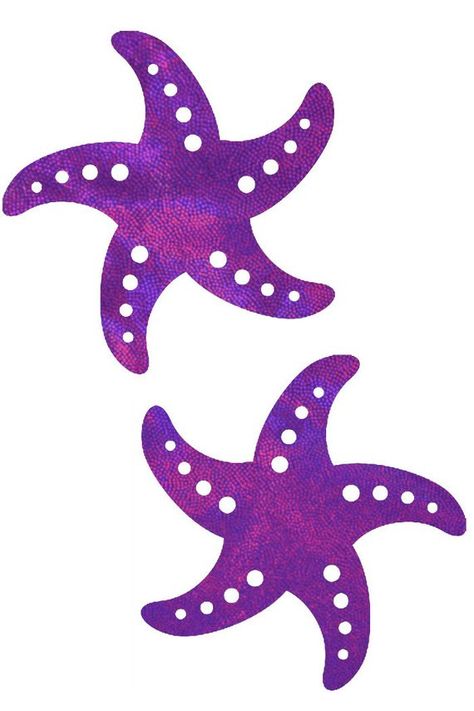 Grape Purple Holographic Starfish Pasties Body Stickers Mermaid Siren Sea Nymph Sea Nymph, Purple Holographic, Mermaid Siren, Fantasy Fest, Shells And Sand, Things About Boyfriends, Stella Marina, Mermaid Theme Party, Pink Sparkly