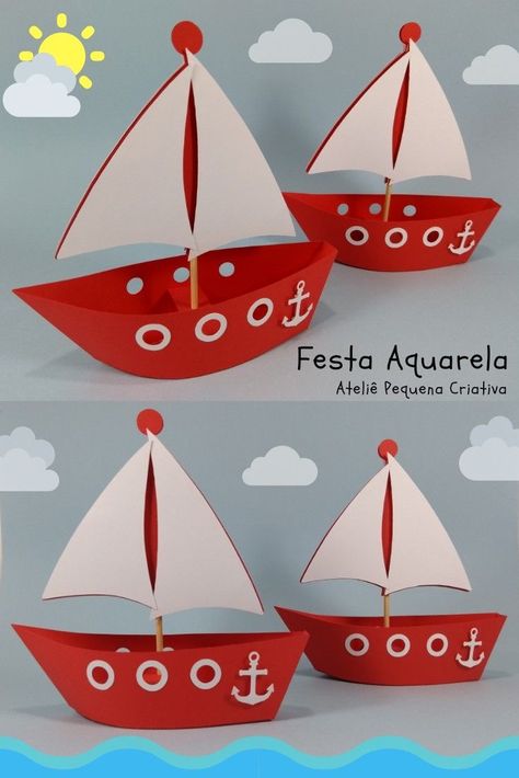 Preschool Transportation Crafts, Submarine Craft, Pirate Themed Birthday Party, Pirate Themed Birthday, Summertime Crafts, Nautical Party Decorations, Transportation Crafts, Boat Crafts, Luau Birthday Party