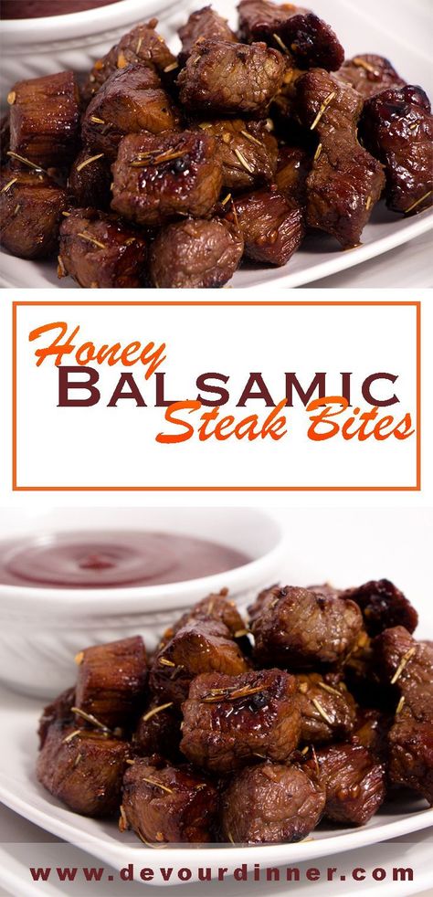 Honey Balsamic Steak Bites #recipe Sirloin Steak Bites, Balsamic Steak, Steak Bites Recipe, Honey Balsamic, Steak Bites, Main Course Recipes, Beef Dinner, Beef Dishes, Steak Recipes