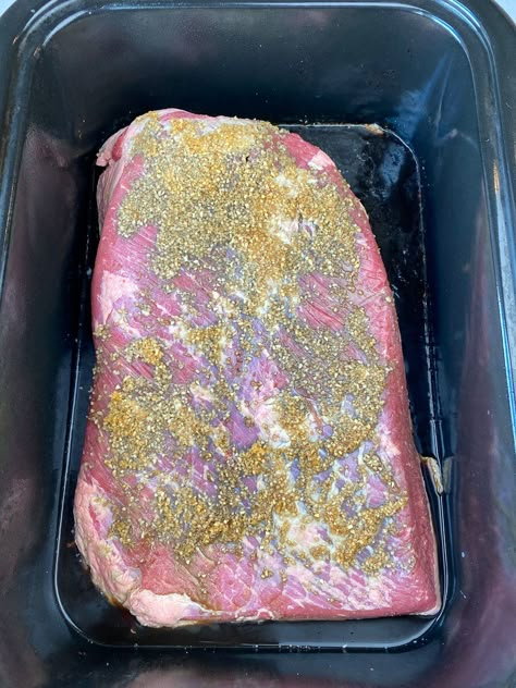 Whole Brisket In Oven, Brisket In A Roaster, Brisket In Roaster Oven, Crispy Sesame Chicken Recipe, Oven Brisket Recipes, Brisket In The Oven, Roasting Pan Recipes, Roaster Oven Recipes, Crispy Sesame Chicken