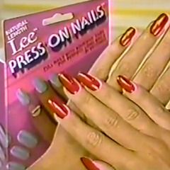 Lee Press-on Nails before acrylics! I was mortified when one started to fall off at homecoming. #80s 1980 Nails, 1990s Nails, 1980s Nails, Lee Press On Nails, Heart 80s, 80s Nails, 90s Nails, 80s Trends, 80s Childhood